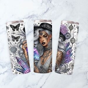 20oz Womens Crystal Witchy Spiritual Stainless Steel Tumbler